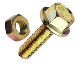 Parafuso Sextavado 10x20mm Flangeado Aço Bicromatiz C/po 5un