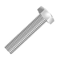 Parafuso Sextavado 6 X 35 Rosca Inteira Inox - 100 Unidades