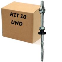 Parafuso Sextavado Interno P/ Painel Solar M10 X 200 - 10 Un Parafuso Sextavado Interno P/ Painel Solar M10 X 200 - 10 Un