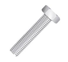 Parafuso Sextavado M12x35 Rosca Inteira Ma Zincado Branco - 100 Unidades