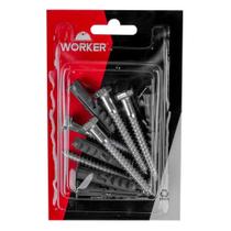 Parafuso Sextavado Soberba Com Bucha E Aba 1/4x60 Worker Parafuso Sextavado Soberba Com Bucha E Aba 1/4x60 Worker