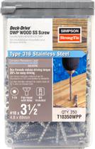 Parafuso Simpson Strong-Tie T10350WPP Deck-Drive DWP Wood SS