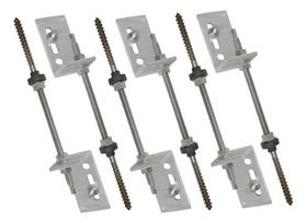 Parafuso Solar 300mm Em Inox Com L Fibro Madeira - 6 Peças Parafuso Solar 300mm Em Inox Com L Fibro Madeira - 6 Peças