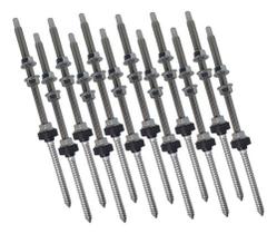 Parafuso Solar 300mm Telha Fibrocimento Madeira - 12 Peças Parafuso Solar 300mm Telha Fibrocimento Madeira - 12 Peças