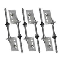 Parafuso Solar Fixador 200mm Com L Fibro Madeira - 6 Peças Parafuso Solar Fixador 200mm Com L Fibro Madeira - 6 Peças