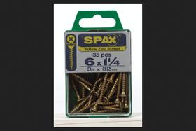 Parafuso SPAX 35 unidades de 3,5 x 3,2 cm de cabeça plana de zinco Phillips/Square Parafuso SPAX 35 unidades de 3,5 x 3,2 cm de cabeça plana de zinco Phillips/Square