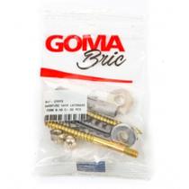 Parafuso Vaso (WC) Latonado Goma 75mm Luxo B-10 2 Peças Parafuso Vaso (WC) Latonado Goma 75mm Luxo B-10 2 Peças