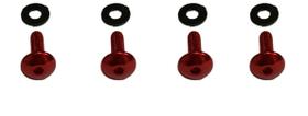 Parafusos Aluminio Vermelho Fixar Bolha Tenere 250 Kit 4 - Scorpion