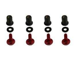 Parafusos Alumino Vermelho Com Bucha Fixar Bolha Xt 660 Kit4