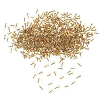 Parafusos auto-roscantes planos, material de latão, dourado, DIY Model Making Tools, 2x6mm, 380 pcs