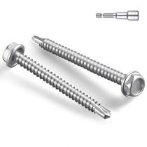 Parafusos autoperfurantes BNUOK 14 x 3 polegadas 61 unidades de aço inoxidável 410