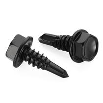 Parafusos autoperfurantes com cabeça de lavadora hexagonal Bykonh 410 em aço inoxidável 200 PCS Parafusos autoperfurantes com cabeça de lavadora hexagonal Bykonh 410 em aço inoxidável 200 PCS