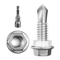 Parafusos autoperfurantes Wensilon 410 em aço inoxidável 350 unidades Parafusos autoperfurantes Wensilon 410 em aço inoxidável 350 unidades