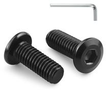 Parafusos BNUOK M6-1,0 x 18 mm, cabeça plana, tampa de soquete hexagonal, 100 unidades