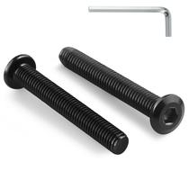 Parafusos BNUOK M6-1,0 x 80 mm, cabeça plana, tampa de soquete hexagonal, 20 unidades