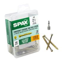 Parafusos de acabamento em madeira SPAX 8 x 6,5 cm Powertrim Torx 100 Ea Parafusos de acabamento em madeira SPAX 8 x 6,5 cm Powertrim Torx 100 Ea