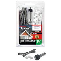 Parafusos de acabamento FastenMaster Cortex No. 9 x 7 cm com plugues 75 unidades