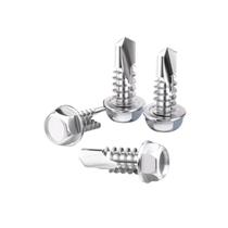 Parafusos De Aço Inoxidável Com Cabeça Hexagonal Para Chapas Metálicas, 50 Peças, Tornillos