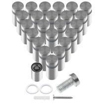 Parafusos de apoio Luomorgo em aço inoxidável 24 peças de 12 mm x 20 mm Parafusos de apoio Luomorgo em aço inoxidável 24 peças de 12 mm x 20 mm