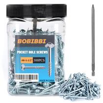 Parafusos de bolso Bobibbi 8x1 -1/2 Zinc 300 unidades com broca Parafusos de bolso Bobibbi 8x1 -1/2 Zinc 300 unidades com broca