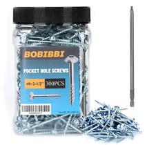 Parafusos de bolso Bobibbi 8x2 -1/2 Zinc 300 unidades com broca de 150 mm Parafusos de bolso Bobibbi 8x2 -1/2 Zinc 300 unidades com broca de 150 mm