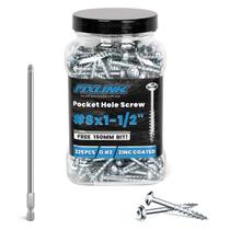 Parafusos de bolso FIXLINK 8 x 38 mm 325 unidades com broca de 150 mm