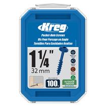 Parafusos de bolso Kreg SML-C125B-100 Blue-Kote 1,25 polegadas 100 unidades