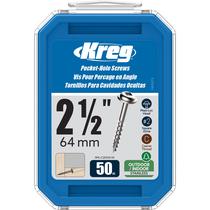 Parafusos de bolso Kreg SML-C250S5-50 em aço inoxidável 2,5 cm 10 Parafusos de bolso Kreg SML-C250S5-50 em aço inoxidável 2,5 cm 10