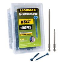 Parafusos de bolso LIONMAX 5 cm 1000 unidades revestidos de azul 8 x 5 cm Parafusos de bolso LIONMAX 5 cm 1000 unidades revestidos de azul 8 x 5 cm