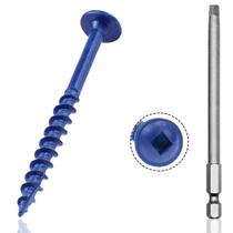 Parafusos de bolso LUPANTER 8 2-1/2 polegadas 300 unidades revestidos de azul Parafusos de bolso LUPANTER 8 2-1/2 polegadas 300 unidades revestidos de azul