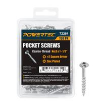 Parafusos de bolso POWERTEC 150 PK Maxi-Loc Head 2 Drive