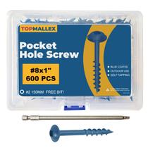 Parafusos de bolso TOPMALLEX 8 x 25 mm 600 unidades com broca