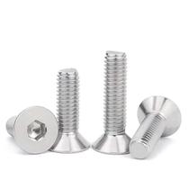 Parafusos de Cabeça Chata com Soquete M5x95mm Aço Inoxidável 5 unidades Parafusos de Cabeça Chata com Soquete M5x95mm Aço Inoxidável 5 unidades