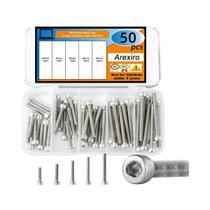 Parafusos De Cabeça Cilíndrica M4 Em Aço Inoxidável 50100Pcs 20mm25mm30mm35mm40mm Kits De Parafusos De Cabeça Cilíndrica M4 Em Aço Inoxidável 50100Pcs 20mm25mm30mm35mm40mm Kits De