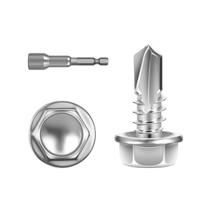 Parafusos de chapa metálica 10 x 1,27 cm (250 unidades) em aço inoxidável 410 Parafusos de chapa metálica 10 x 1,27 cm (250 unidades) em aço inoxidável 410