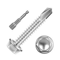 Parafusos de chapa metálica 12 x 1-1/2 (150 PCS) em aço inoxidável 410 Parafusos de chapa metálica 12 x 1-1/2 (150 PCS) em aço inoxidável 410