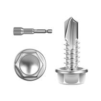 Parafusos de chapa metálica 12 x 19 mm (150 unidades) em aço inoxidável 410 Parafusos de chapa metálica 12 x 19 mm (150 unidades) em aço inoxidável 410