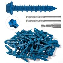 Parafusos de concreto RURITKIT 100 unidades 3/16 x1-1/4 com broca
