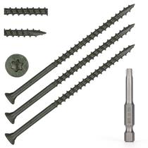 Parafusos de convés Bobibbi 10 x 4" T25 Star Torx Drive 52 unidades Parafusos de convés Bobibbi 10 x 4" T25 Star Torx Drive 52 unidades