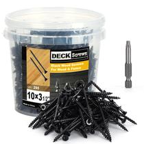 Parafusos de convés Bobibbi 10 x 8,9 cm T25 Star Torx Drive Black 2,27 kg Parafusos de convés Bobibbi 10 x 8,9 cm T25 Star Torx Drive Black 2,27 kg