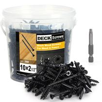 Parafusos de convés Bobibbi 10X6 .35 mm T25 Star Torx Drive Black 2,27 kg Parafusos de convés Bobibbi 10X6 .35 mm T25 Star Torx Drive Black 2,27 kg
