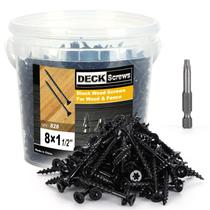 Parafusos de convés Bobibbi 8 x 1-1/2" T25 Star Torx Drive Black Parafusos de convés Bobibbi 8 x 1-1/2" T25 Star Torx Drive Black