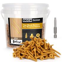 Parafusos de convés Bobibbi 8 x 1-1/4" T25 Star Torx Drive 2,27 kg Parafusos de convés Bobibbi 8 x 1-1/4" T25 Star Torx Drive 2,27 kg