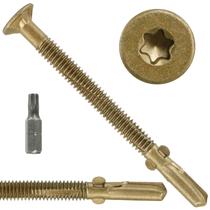 Parafusos de convés de reboque FMHotu 10 x 1-5/8 com 120 unidades T25 Star Bits Parafusos de convés de reboque FMHotu 10 x 1-5/8 com 120 unidades T25 Star Bits
