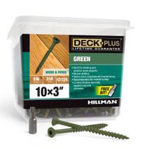 Parafusos de convés Deck Plus 10 x 3 Self Drill Green 2,27 kg Parafusos de convés Deck Plus 10 x 3 Self Drill Green 2,27 kg