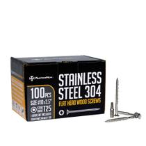 Parafusos de convés FM FastenMon 10x6cm em aço inoxidável 304 100 unidades