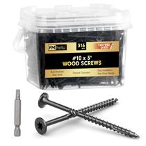 Parafusos de convés FMHotu 10 x 3 (7,6 cm) 316 unidades Star Drive Black Parafusos de convés FMHotu 10 x 3 (7,6 cm) 316 unidades Star Drive Black