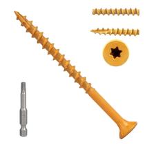 Parafusos de convés Fmjdnls 6,35 cm, 100 unidades, bronzeados, resistentes à ferrugem