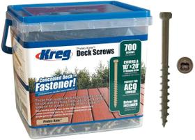 Parafusos de convés KREG SDK-C2W-700 Protec Kote 2 polegadas 8 (700 unidades)