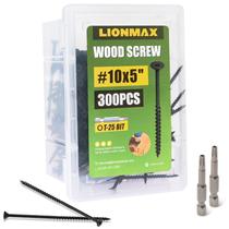 Parafusos de convés LIONMAX 12,7 cm Madeira 10 x 12,7 cm 300 unidades resistentes à ferrugem